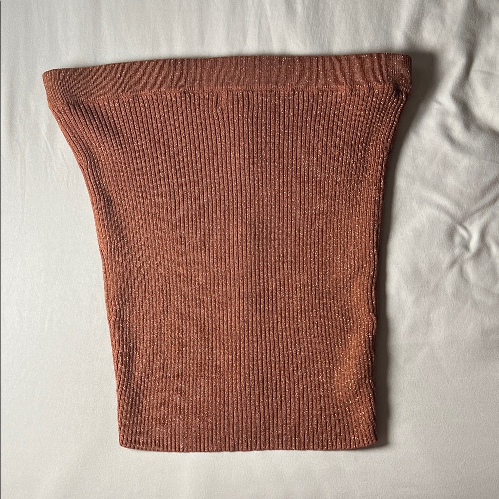 Camila Coelho Brown Metallic Thread Mini Skirt - Picture 3 of 5